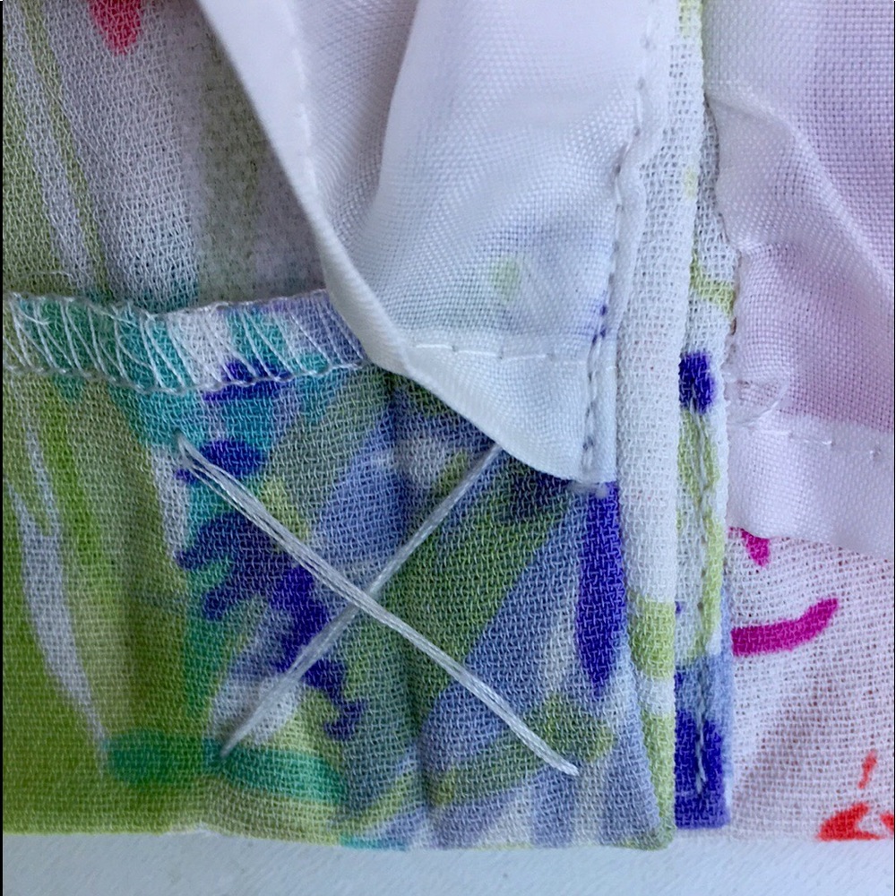 LIZ BAKER FLORAL PASTEL LINED SHIFT DRESS - Picture 10 of 12